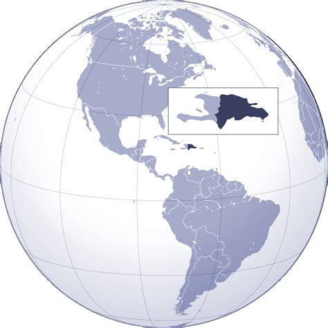 dünya haritası üzerinde dominik cumhuriyeti
